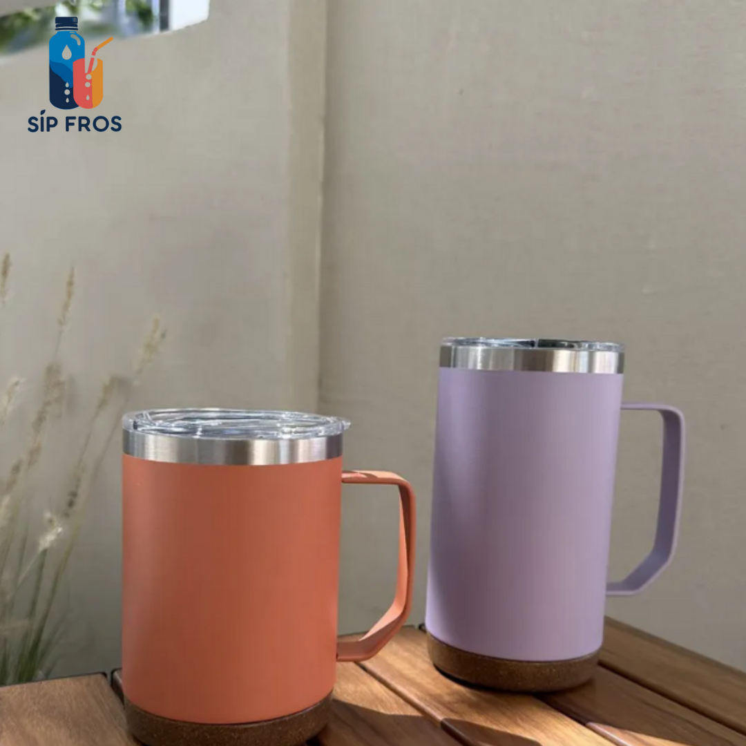 Table Coffee Mugs with Wooden Bottom