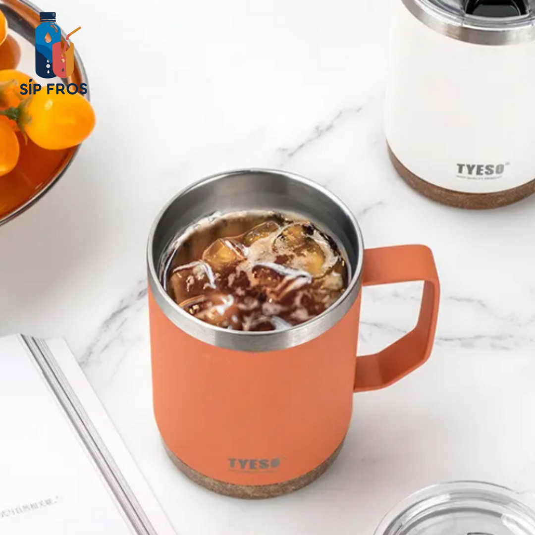 Table Coffee Mugs with Wooden Bottom