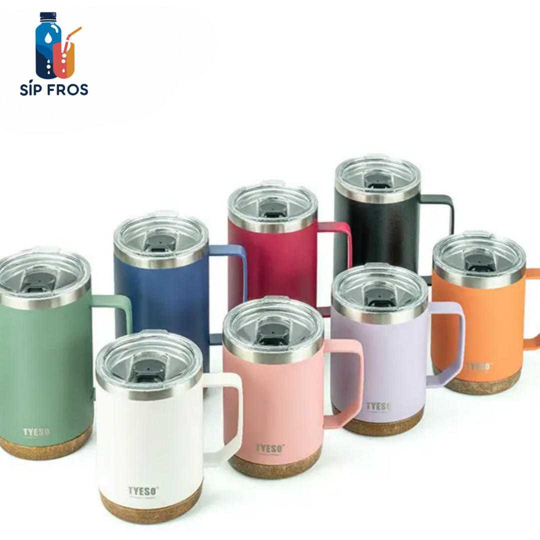Table Coffee Mugs with Wooden Bottom